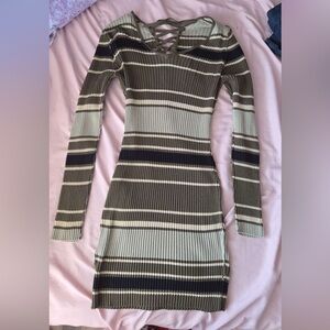 Striped Long Sleeve Dress
